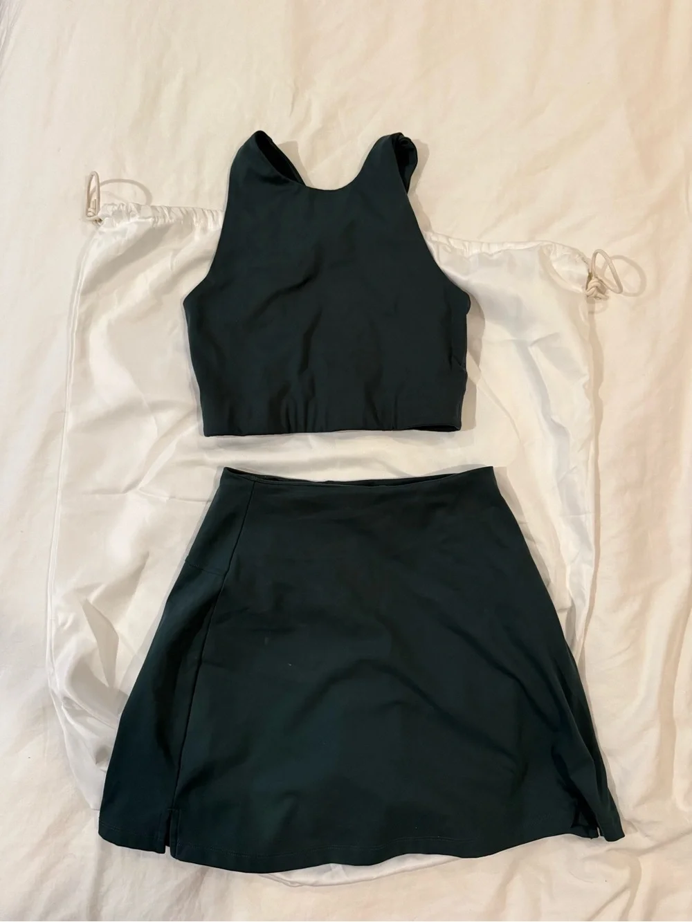 girlfriend collective Terrace green Exercise Skort